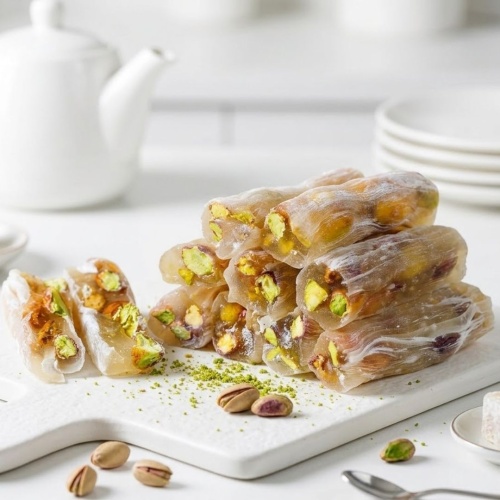 Antep Fıstıklı Sade Fitil Lokum