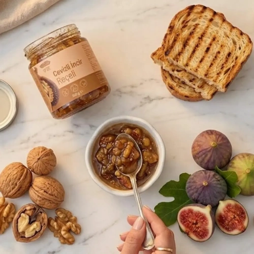 Cevizli İncir Reçeli 350 Gr. (%65 Meyve)