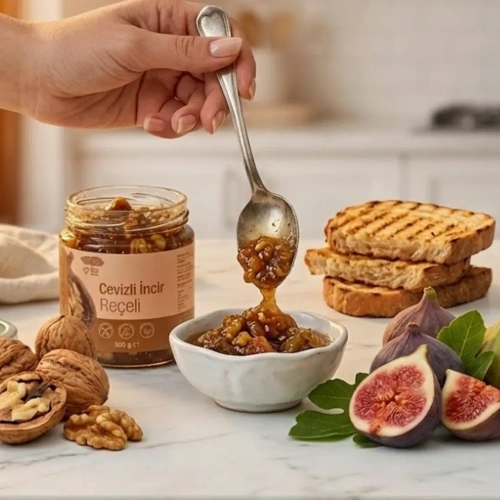 Cevizli İncir Reçeli 350 Gr. (%65 Meyve)