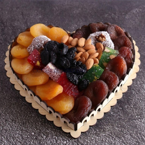 Hediyelik Kayısı Tabağı 1 (Kalp) 370 gr.