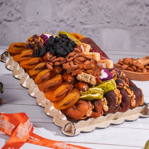 Hediyelik Kayısı Tabağı 800 Gr. (Katlı) 6