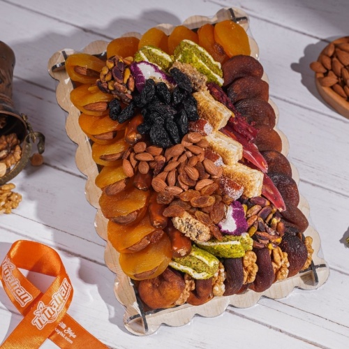 Hediyelik Kayısı Tabağı 800 Gr. (Katlı) 6