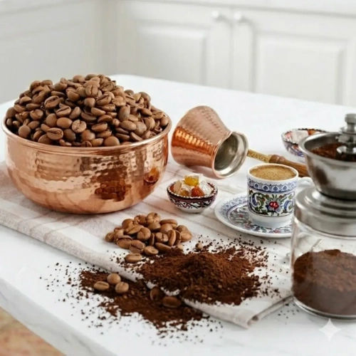 Taze Çekilmiş Türk Kahvesi Orta İçim