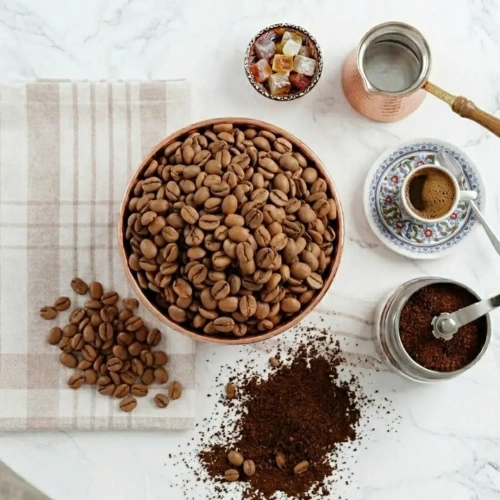 Taze Çekilmiş Türk Kahvesi Orta İçim