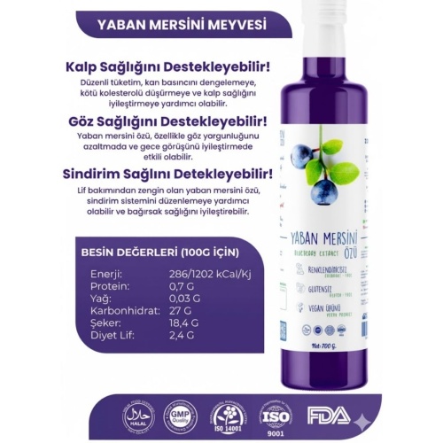 Yaban Mersini Özü 700 Gr.